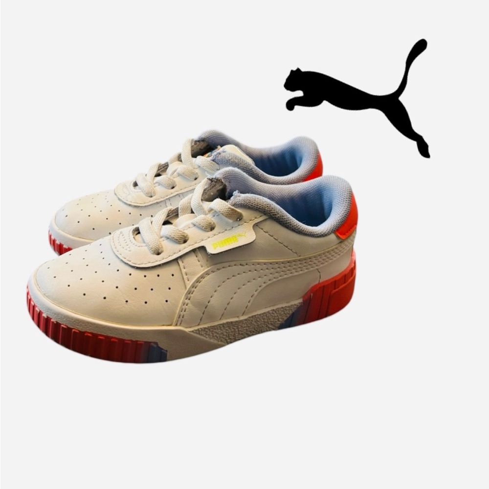 Puma “Cali Lollipop” Kids' Sneakers in White and Pink